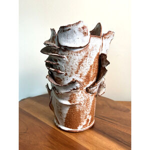 Sculptural Vase - Japanese with Shino Style Glaze
